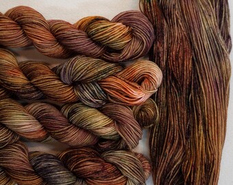 Hand Dyed Sock Sett Weight Yarn for Knitting or Crochet Weaving