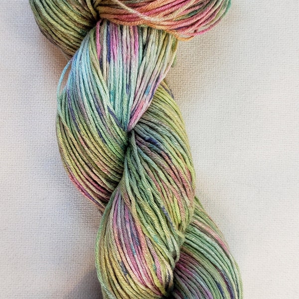 Hand Dyed Bamboo Cotton Yarn for Knitting or Crochet