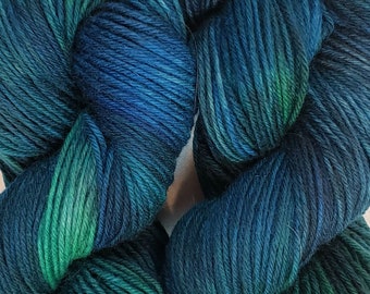 Hand Dyed Worsted Weight Wool Yarn for Knitting or Crochet