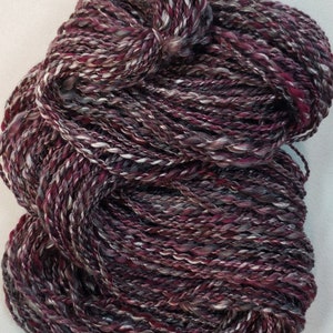Handspun Wool Silk Yarn for Knitting