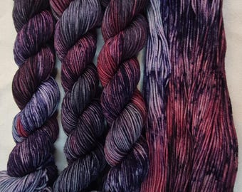 Hand Dyed Merino Wool Yarn for Knitting or Crochet