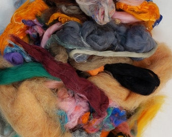 Wool Grab Bag for Hand Spinning Fibers