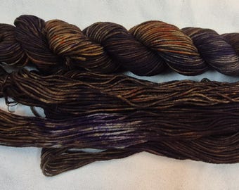 Hand Dyed Merino Wool Yarn for Knitting or Crochet