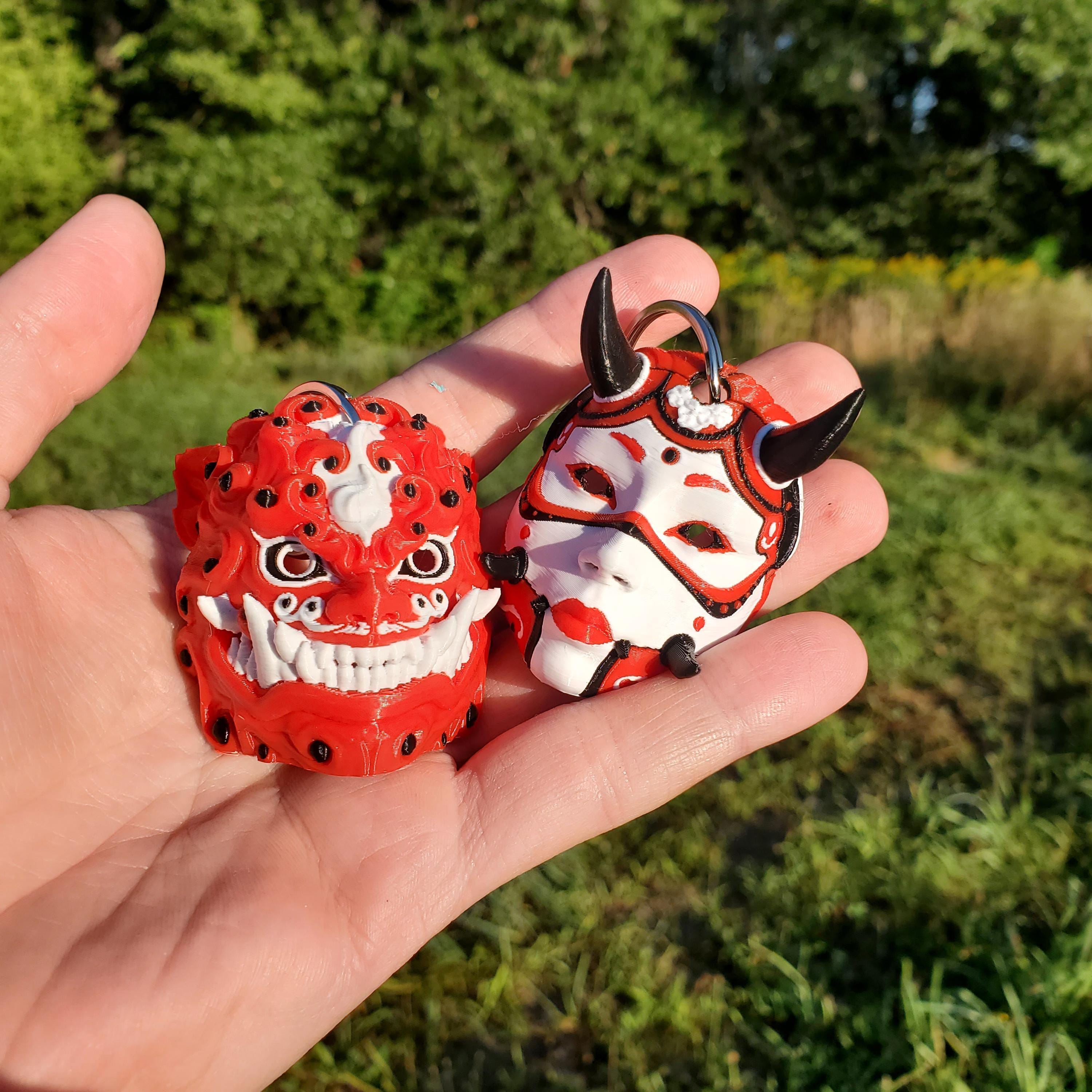 3D Printed Multi Color Mask Key Chain - Etsy