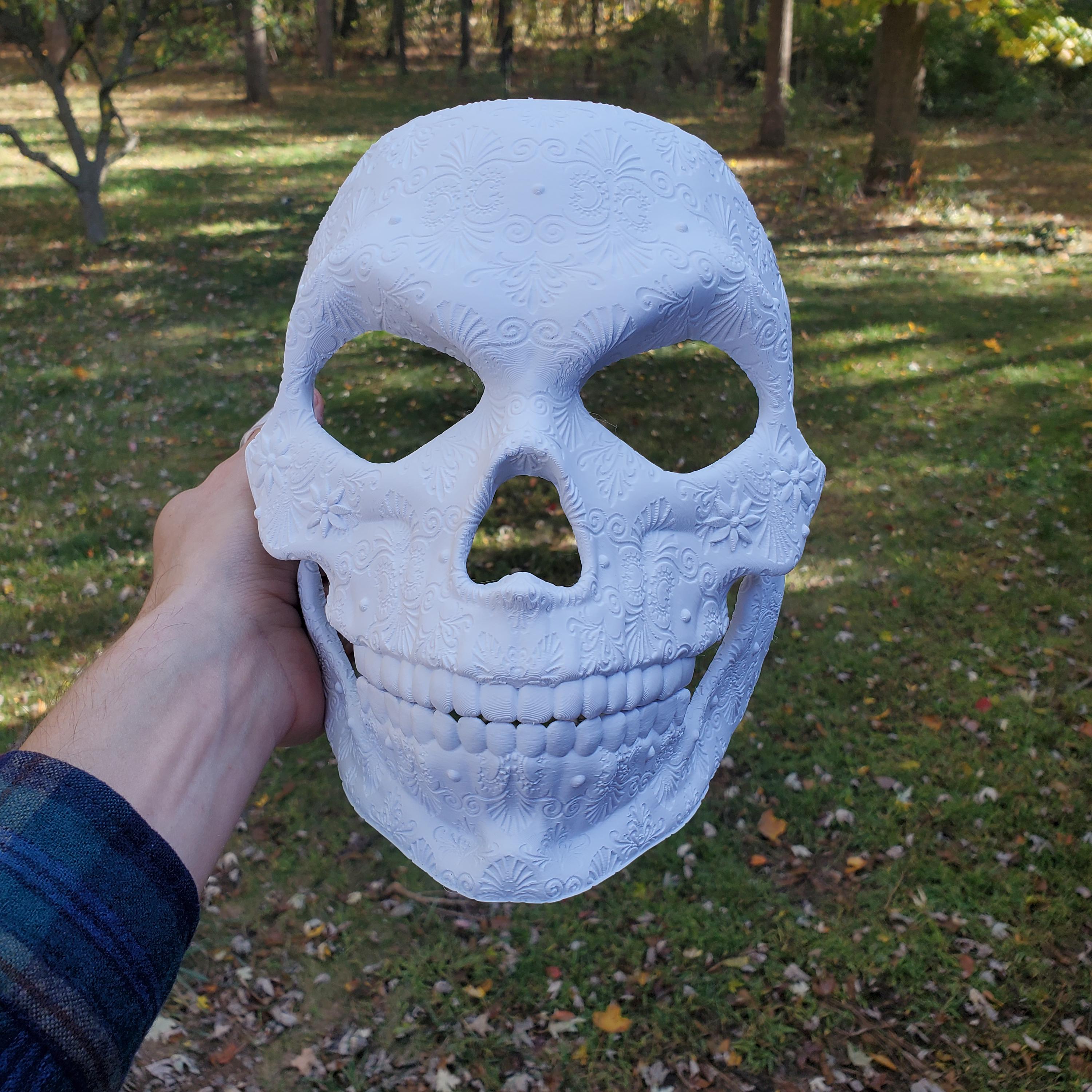 3D Printed Catrina Skull Mask - Etsy