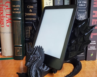 3D Printed Dragon Book Display for Books OR Kindle!