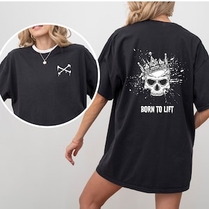 Royal Born to Lift Gothic Skull Pump Cover
