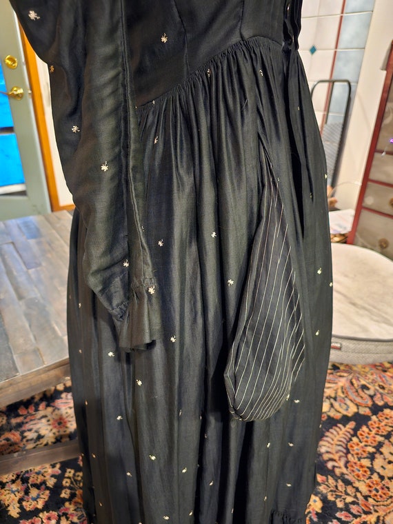 Haunting 1890's Black Mourning Dress Gothic Victo… - image 7