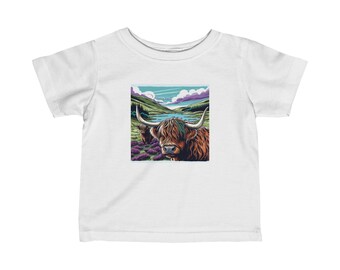 Highland Cow Two Baby Fine Jersey T-shirt