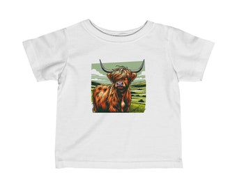 T-shirt en jersey fin Highland Cow One pour bébé