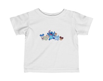 T-shirt en jersey fin pour bébé Stitch Snacks