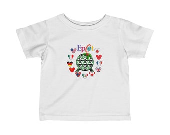 Camiseta de punto fino infantil de Navidad EPCOT de Disney