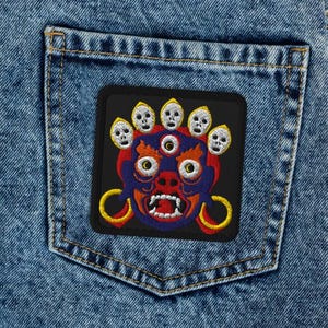 Mahakala Beschützer, Aufnäher, Aufnäher, Limited Edition, tibetisch-buddhistisches Abzeichen, Yogisches Geschenk,