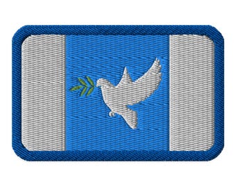 Peace Flag Embroidered Patch, Limited Edition Designer Badge, Iron On