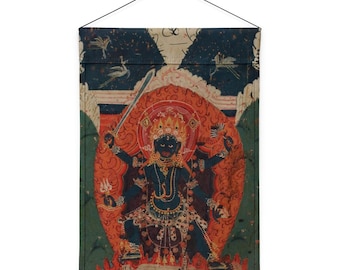 Kali Ma Banner oder Flagge, Hindu Göttin Dekor, spirituelle Wandkunst