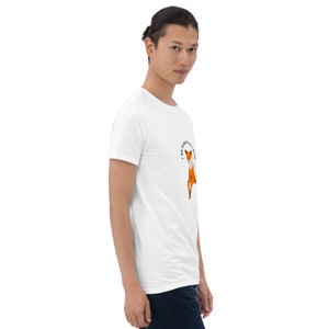 I Am Overstimulated Short-Sleeve Cotton T-Shirt (Funny Fox Design for Neurodivergents)