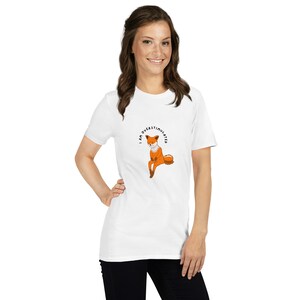 I Am Overstimulated Short-Sleeve Cotton T-Shirt (Funny Fox Design for Neurodivergents)