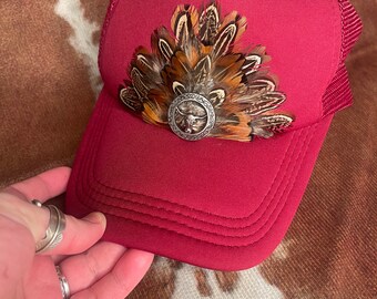 Feathered Trucker Hat