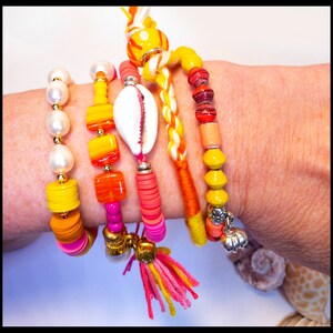 SUNNY COLORS Beachy Bracelet Stack! 5 Pieces!!!