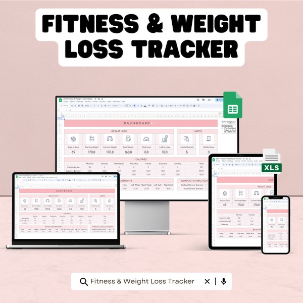 Workout Planner Exercise Tracker Spreadsheet Gym Google Sheets Excel Gym Checklist Fitness Template Weightlifting Strength Training Pilates