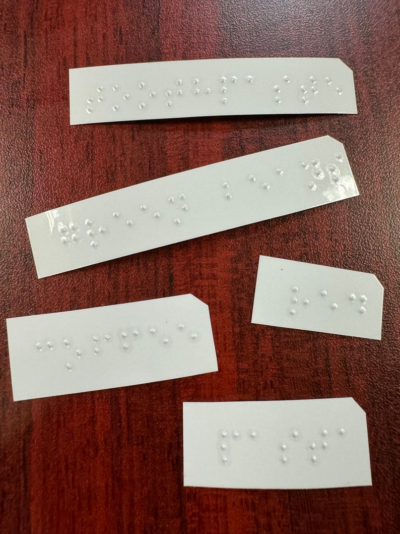 Custom Braille Clear Adhesive Sticker Labels for Blind and Visually Impaired Etsy