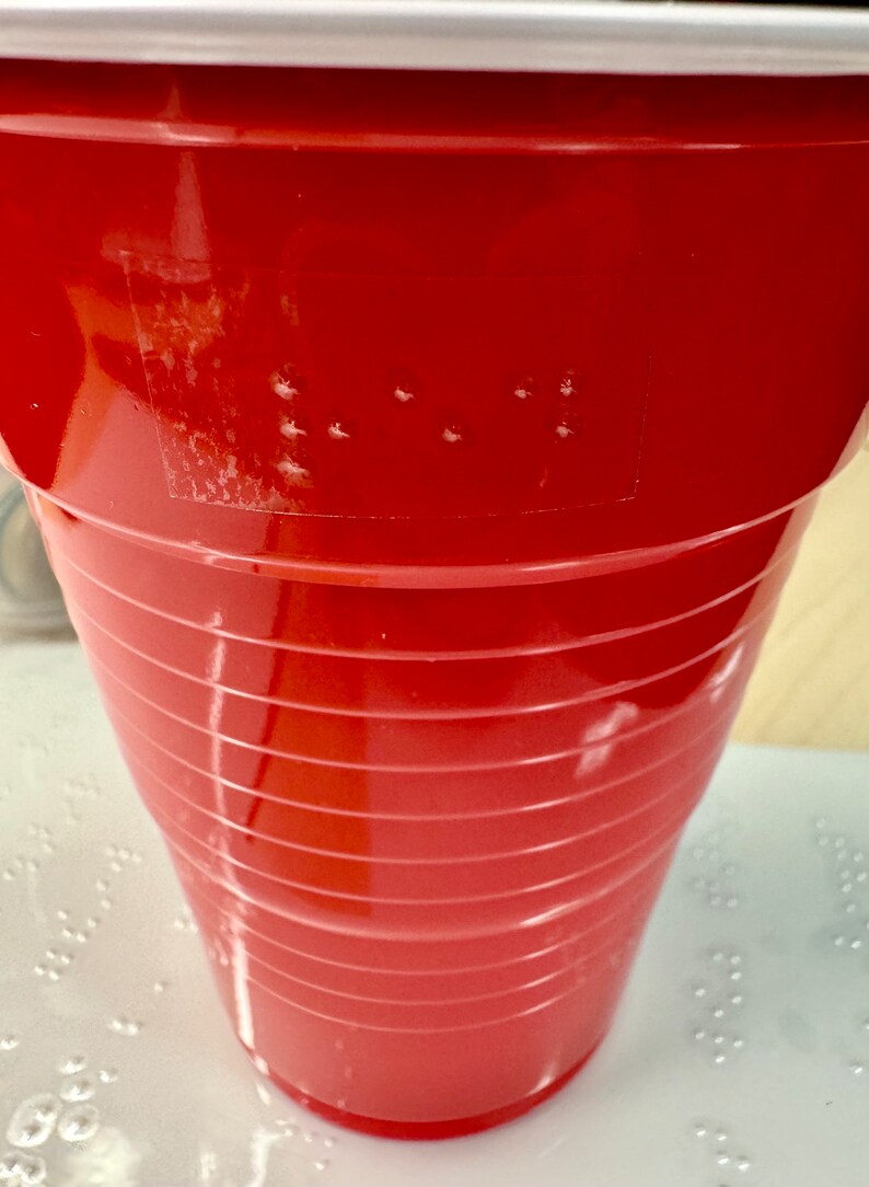 Custom Braille Clear Adhesive Sticker Labels for Blind and Visually