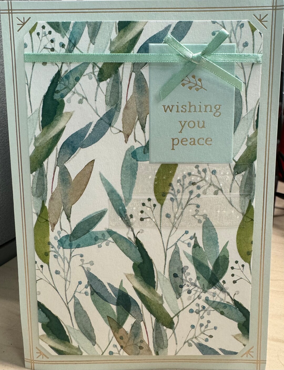 Braille and Tactile Sympathy Greeting Card for Blind and Visually