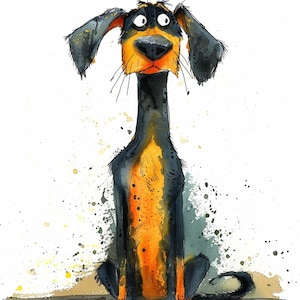 12 JPG Cartoon Dogs with charachter, cartoon dogs clipart, dog Clipart, Printable Watercolor clipart, High Quality JPG, Digital download dog