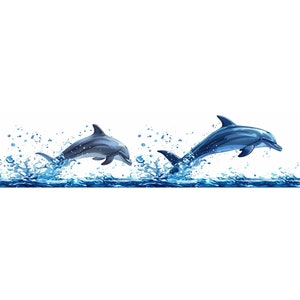 10 JPG Delfine Rahmen Clipart, Aquarell Delfin, Clipart Rahmen Delfin, Digital Download Rahmen, Kinder Party Clipart, Ozean Thema, Clipart
