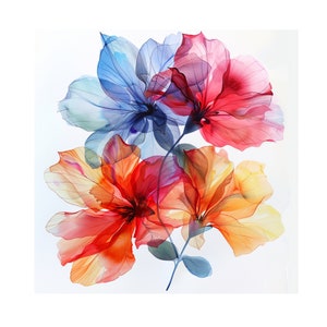 12 JPG Clipart Flores abstractas, Flores naranjas amarillas azules rojas, Imágenes prediseñadas de varias flores, Impresión de flores, Imágenes prediseñadas de acuarela imprimibles