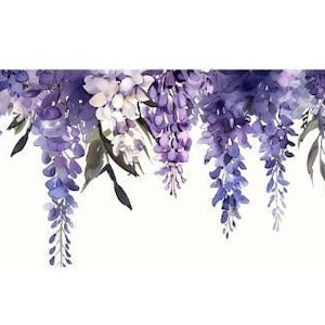 21 PNG Wisteria Clipart,  wisteria Print Transparent BG Printable Watercolor clipart, High Quality, Digital download, Paper craft wisteria