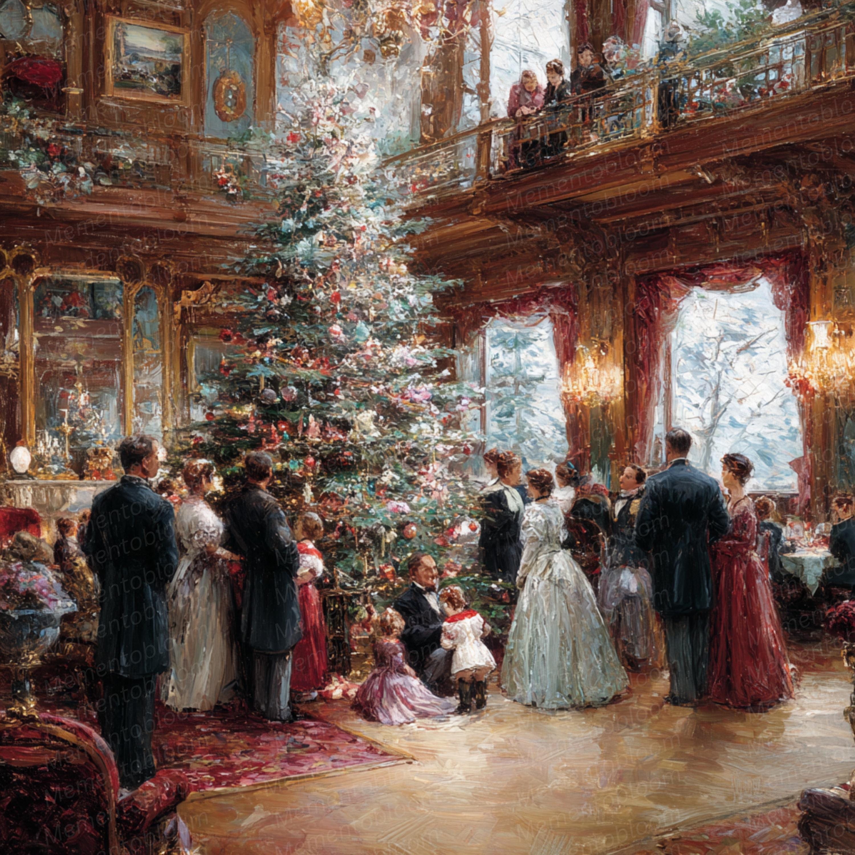 ビクトリア朝時代のクリスマスクリップアート11選：ヴィンテージ