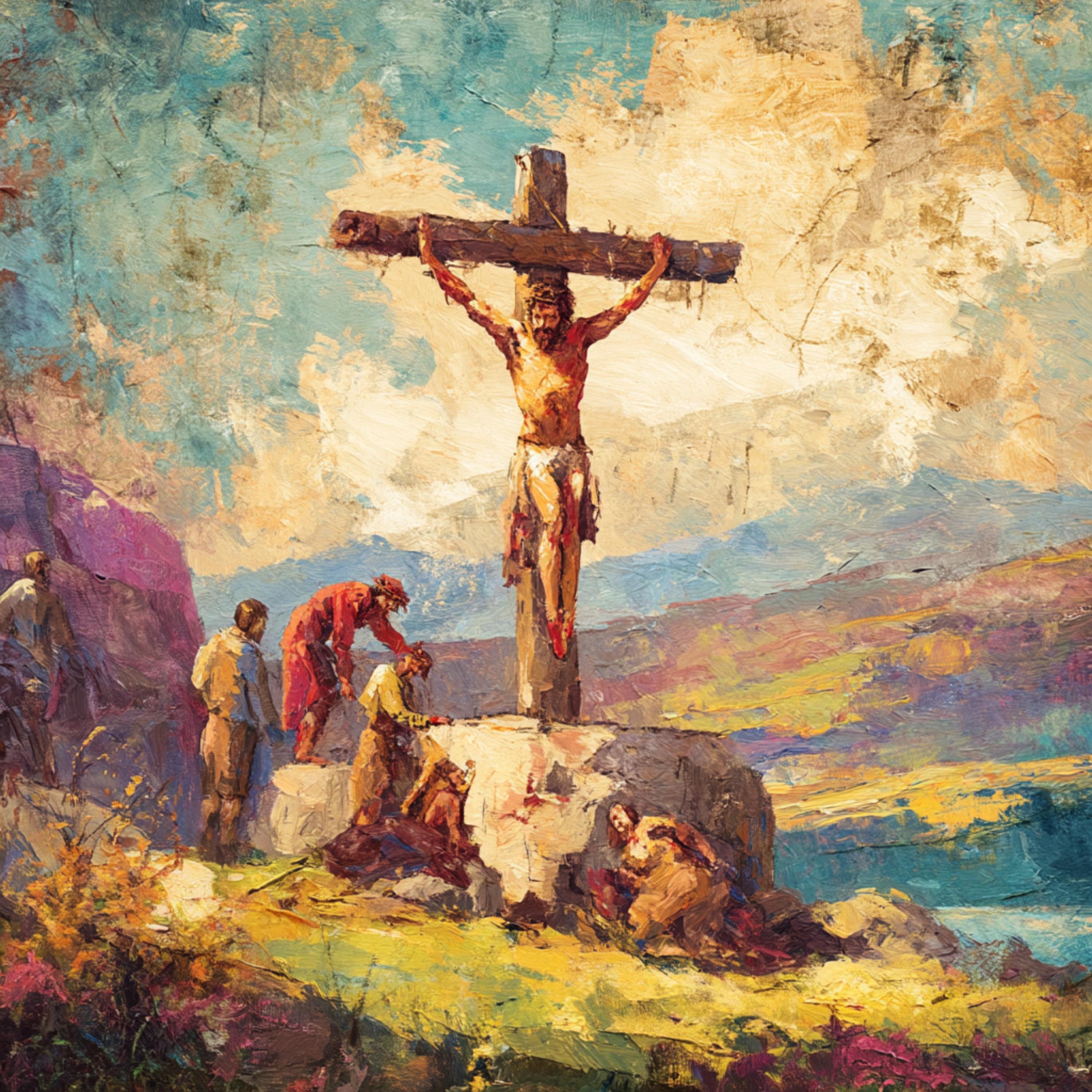 Jesus on the Cross Clipart: Christian Crucifix Art (JPG Download ...