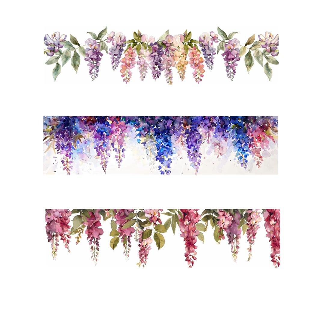 Wisteria Watercolor Clipart, Floral PNG Set (digital Download), Spring  Clipart - Etsy