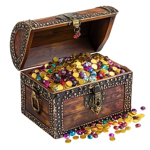 55 PNG Treasure Chest Clipart | Baú de Pirata Colorido PNG, Fundo Transparente, Imagem Digital de Alta Resolução, Download Instantâneo