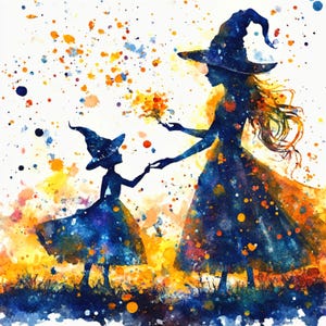 10 Wizard Halloween Bundle Clipart, JPG Wizard Illustrations, Printable ...