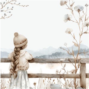 12 meisje en de wereld clipart, JPG meisje, meisje afbeelding, aquarel clipart, meisje ambachtelijke afbeelding, aquarel meisje clipart, mooi meisje clipart