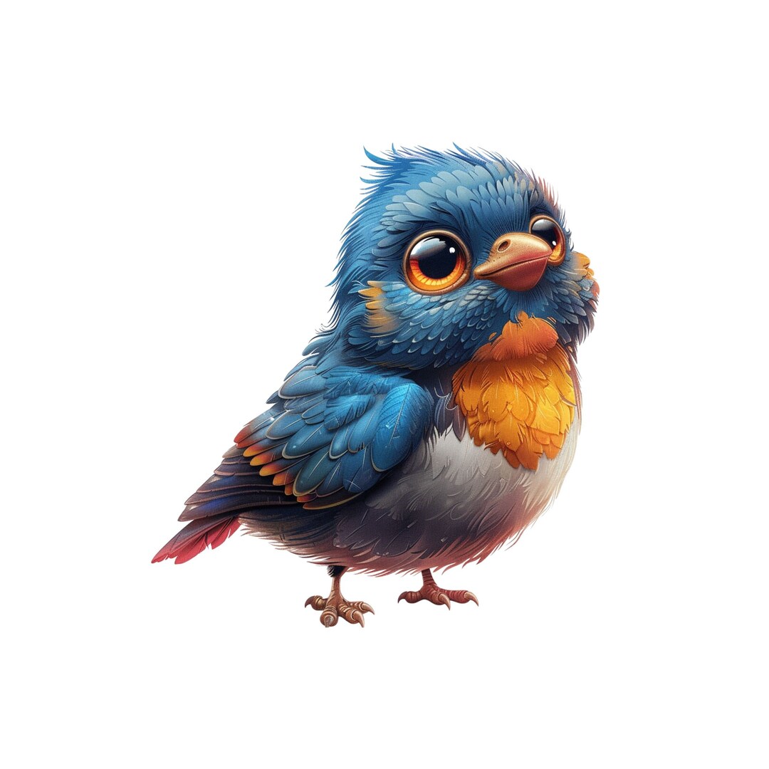 12 PNG Cartoon Birds Clipart, Cartoon Cute Birds Clipart, Printable ...