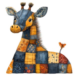 10 PATCHWORK GIRAFFE Images, Png Giraffe Image, Patchwork Giraffe ...