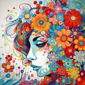 12 Floral Lady Clipart, Floral Frau Clipart, Floral Girl Aquarell Clipart, Blumen und Frau Clipart, für den Druck, Scrapbook kommerzielle Nutzung