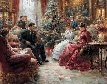 ビクトリア朝時代のクリスマスクリップアート11選：ヴィンテージ