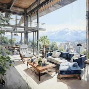 12 imágenes prediseñadas de hogar acogedor, arte de pared de vida de lujo, imágenes prediseñadas de mapa de deseos, vista a la montaña, JPG de alta calidad, descargas digitales, descarga digital