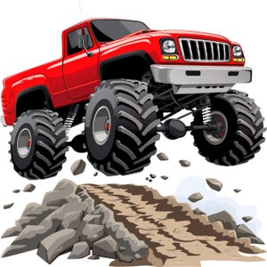 18 MONSTER TRUCK CLIPARTS, obraz png pickupa, obraz cyfrowy monster trucka, cartoon monster truck, monster truck races clipart png