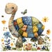Patchwork Turtle Clipart, Cute Kids Wall Art (digital Download) - Etsy
