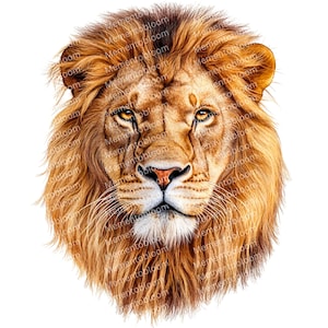 12 PNG Lion Clipart, Watercolor Lion, Printable Lion Img Watercolor clip art, High Quality, Digital download, High resolution, Paper crafts
