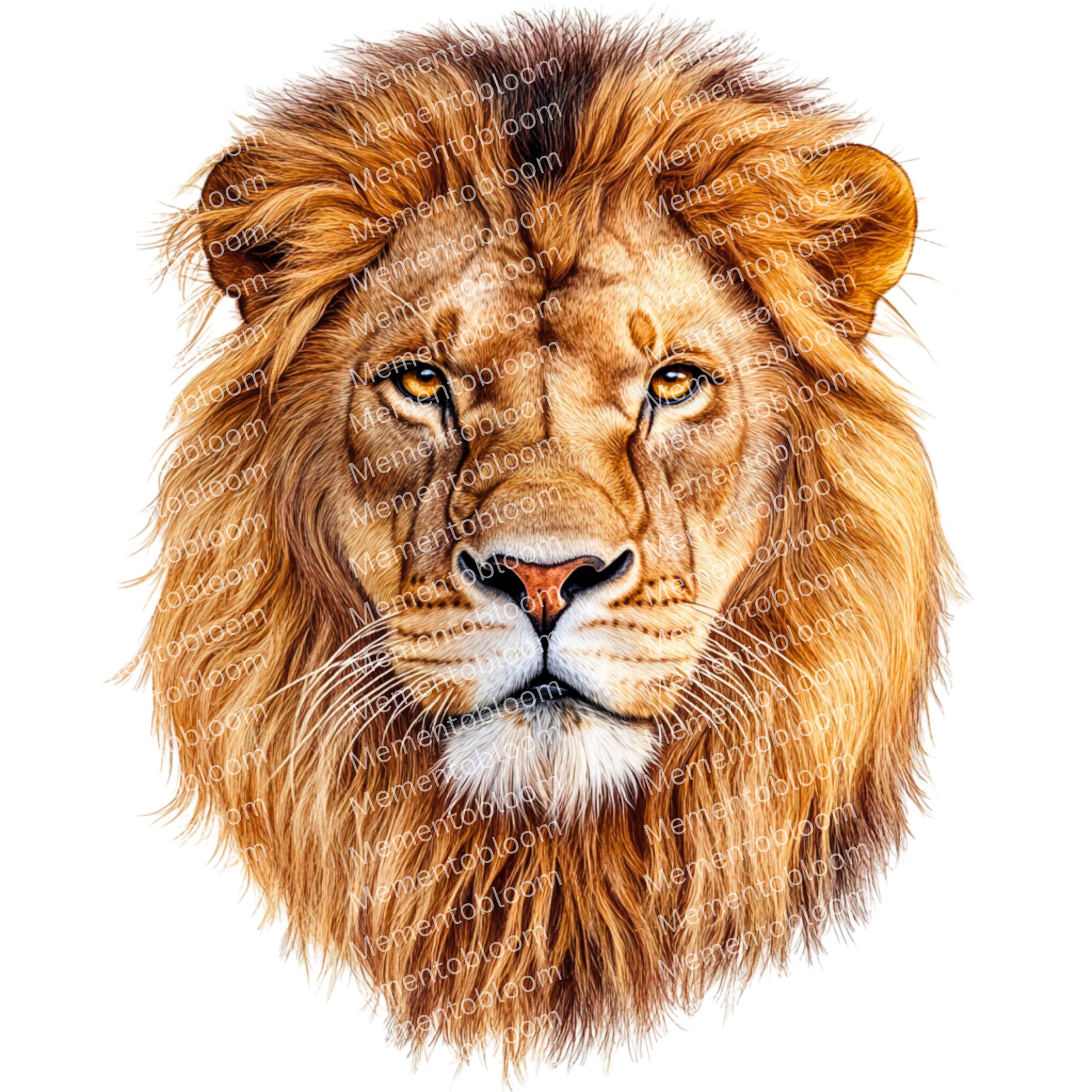12 PNG Lion Clipart, Watercolor Lion, Printable Lion Img Watercolor clip art, High Quality, Digital download, High resolution, Paper crafts