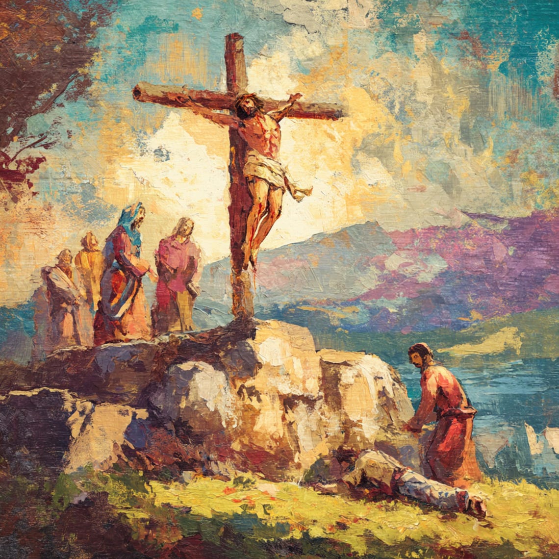 Jesus on the Cross Clipart: Christian Crucifix Art (JPG Download ...