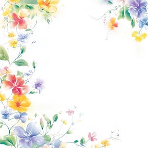 12 Quadros de clipart de flores silvestres, diários de aquarela, JPG de alta qualidade, download digital, arte da natureza, uso comercial, arte de scrapbooking