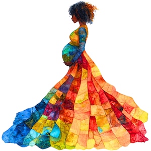 10 CLIPARTS DE FUTURA MÃE, imagem de futura mãe em aquarela, clipart digital de mulher grávida, ilustração de mulher grávida, maternidade para impressão