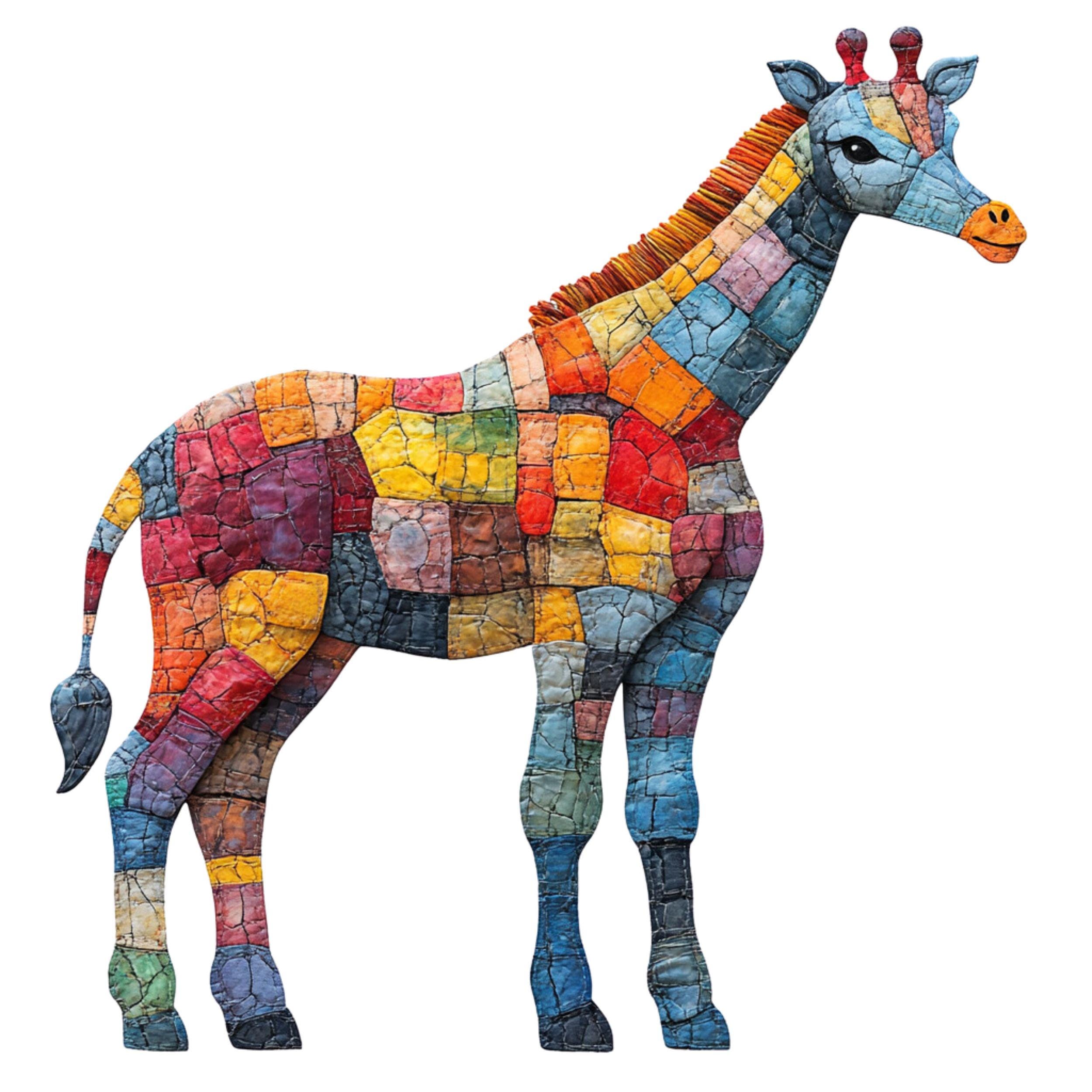 Patchwork Giraffe PNG Image, Colorful Spring Clipart (digital Download ...